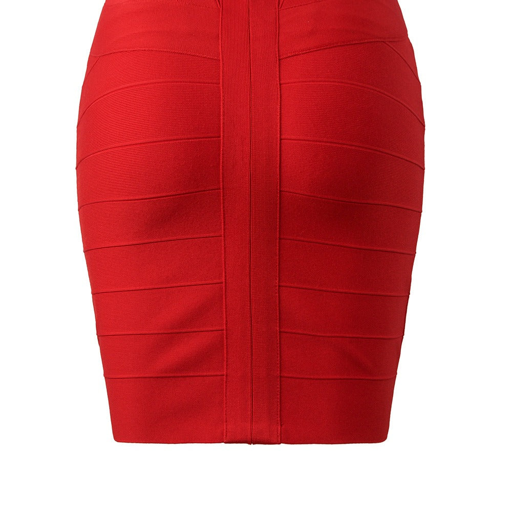 Red Bodycon Dress Midi Length