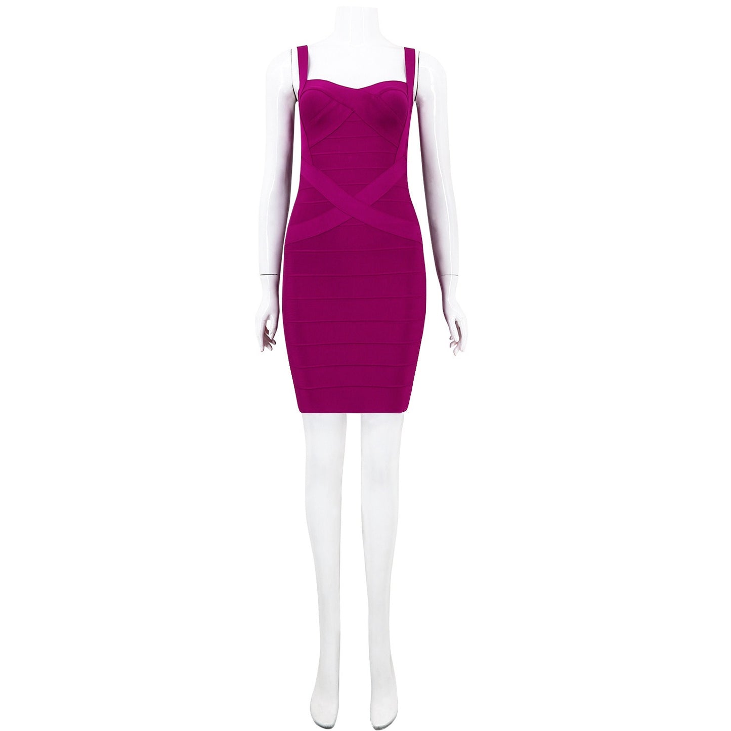 Purple Bodycon Dress Midi Length