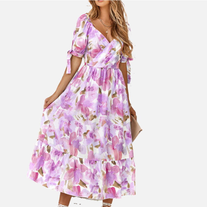 Purple Floral Dress 