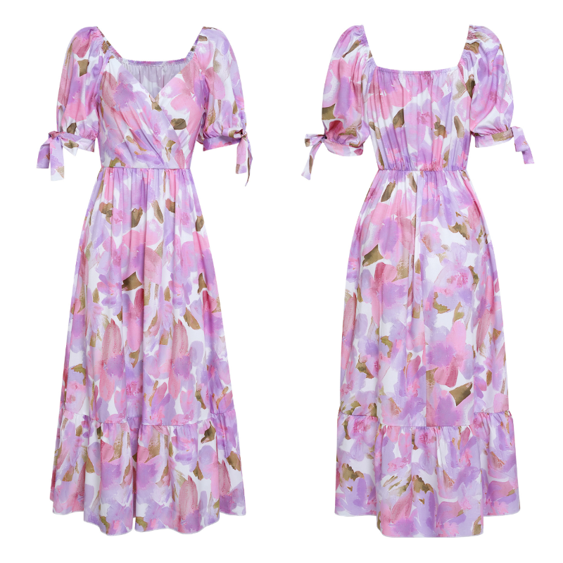 Purple Floral Dress