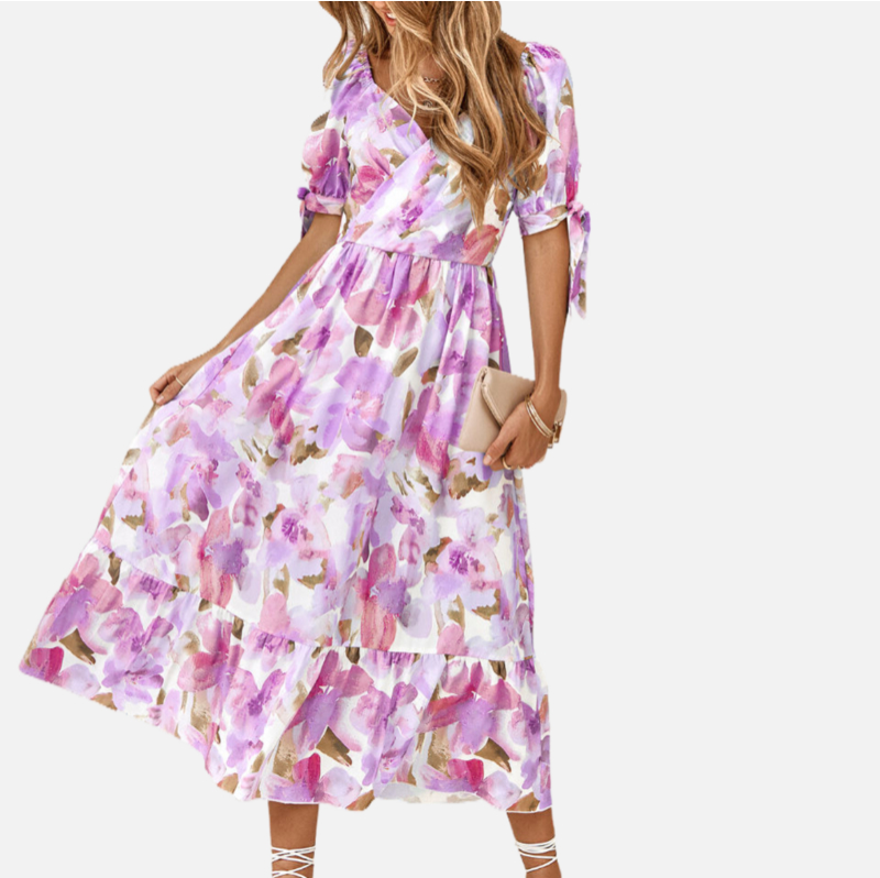 Purple Floral Dress