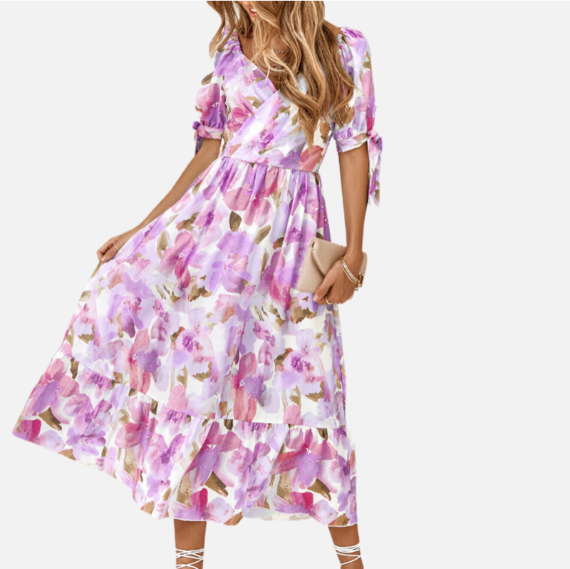 Purple Floral Dress 