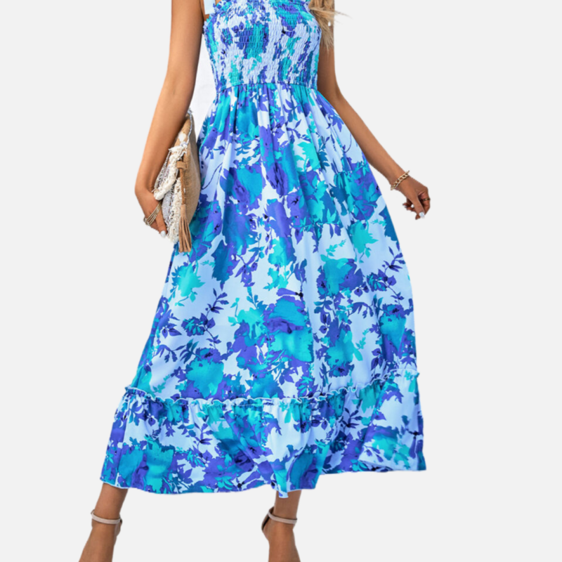 Blue Floral Maxi Dress