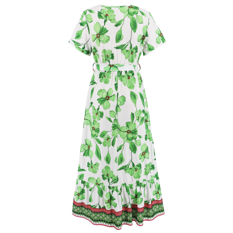 Sage Green Floral Maxi Dress