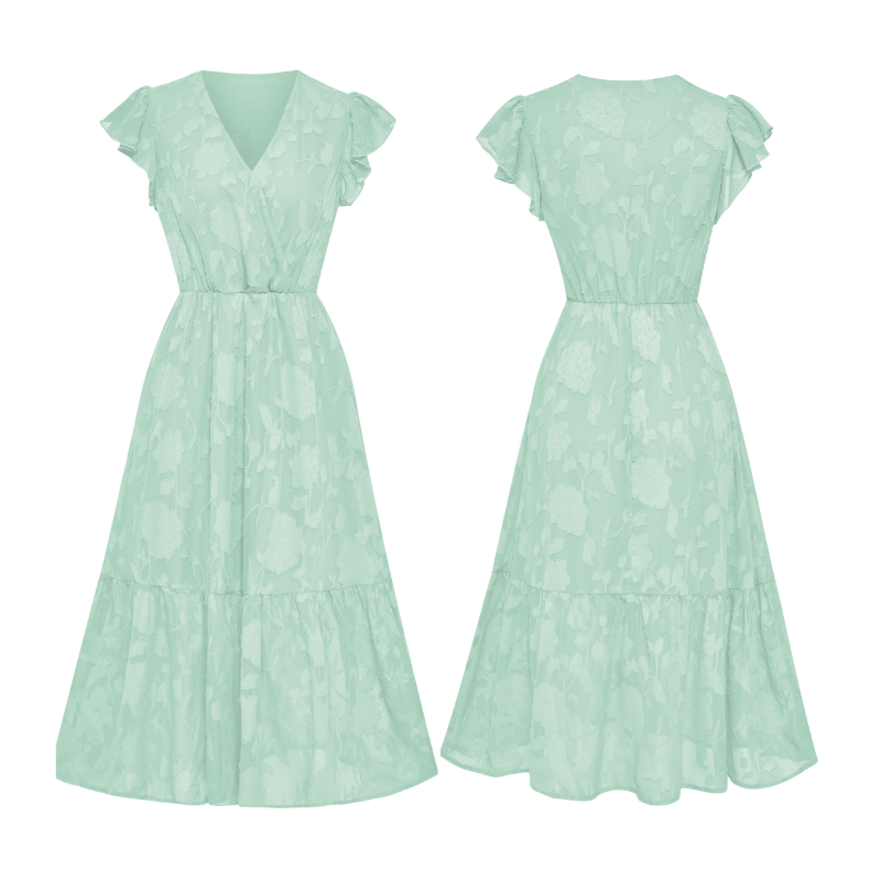 Floral Green Maxi Dress