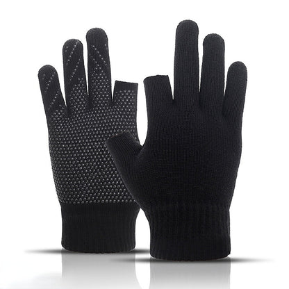 Two Fingerless Gloves for Winter Fly Fishing, Typing,Touchscreen