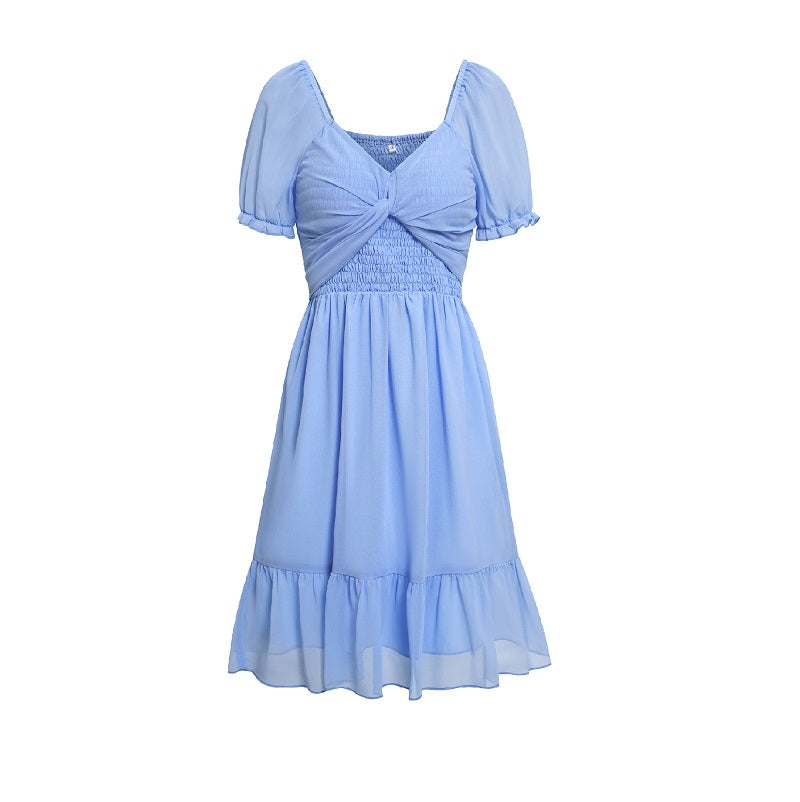 Blue Chiffon Dress