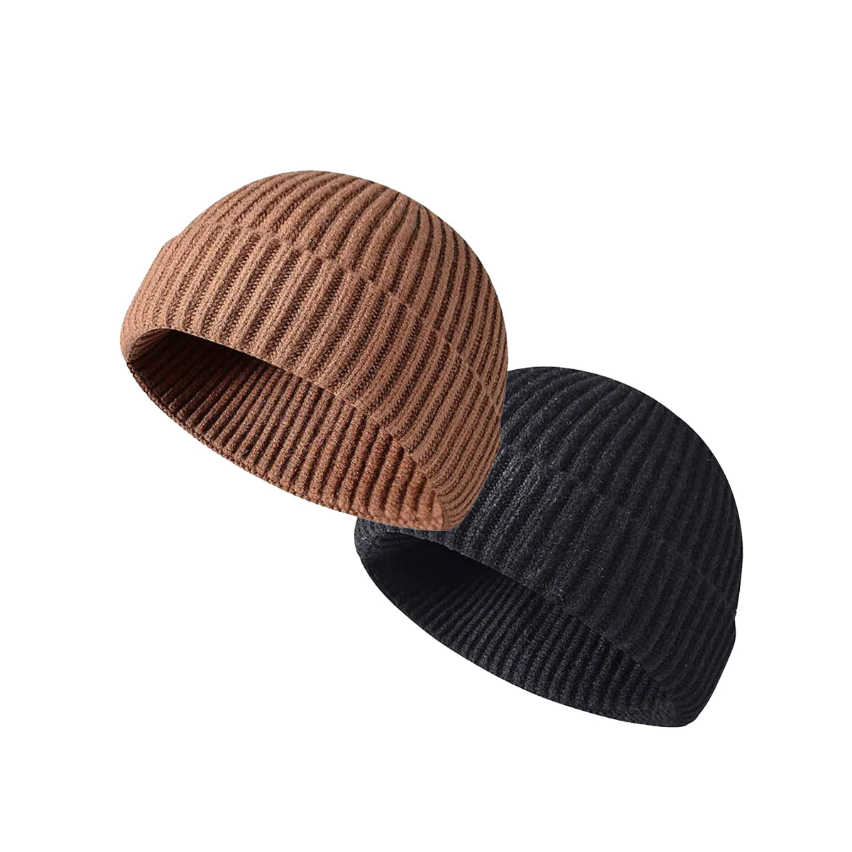 2 in 1 Pack Beanies Rolled Up Watch Cap