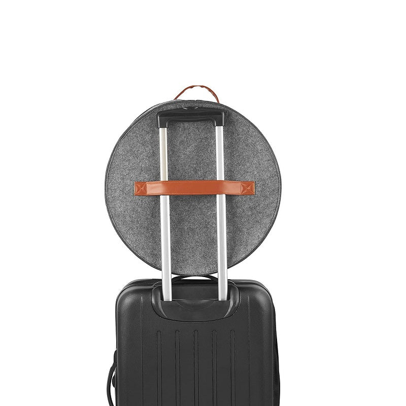 Foldable Round Hat Storage Box with Lid Decorative Closet Organizer