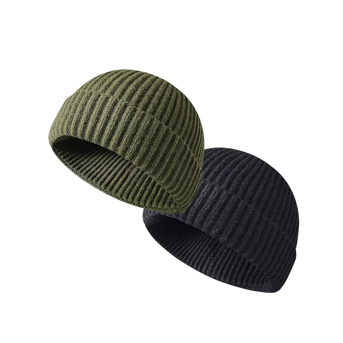 2 in 1 Pack Beanies Rolled Up Watch Cap