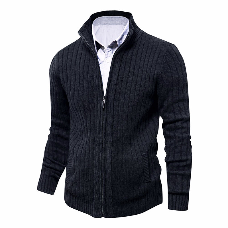 Men's Casual Knit Cardigan Shawl Collar Sweater Jacket