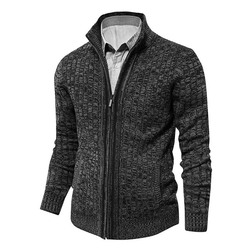 Men's Casual Knit Cardigan Shawl Collar Sweater Jacket