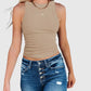 Cropped Tank Top with Tie Back