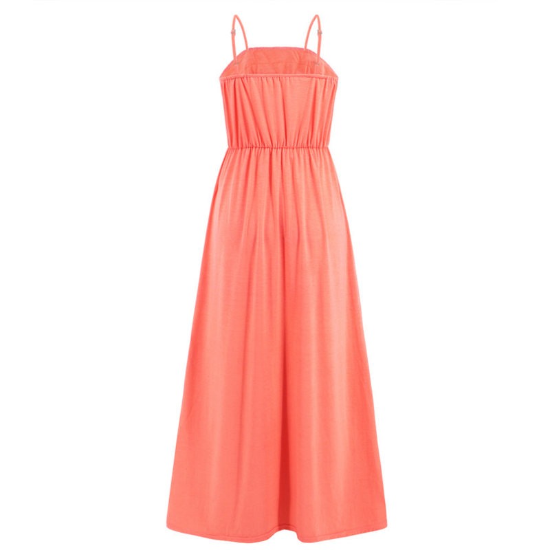 Spaghetti Strap Maxi Dress with Lace