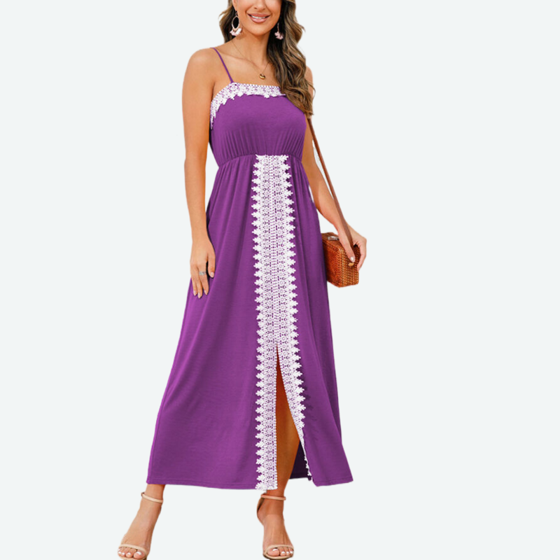 Strap Maxi Dress in Purple