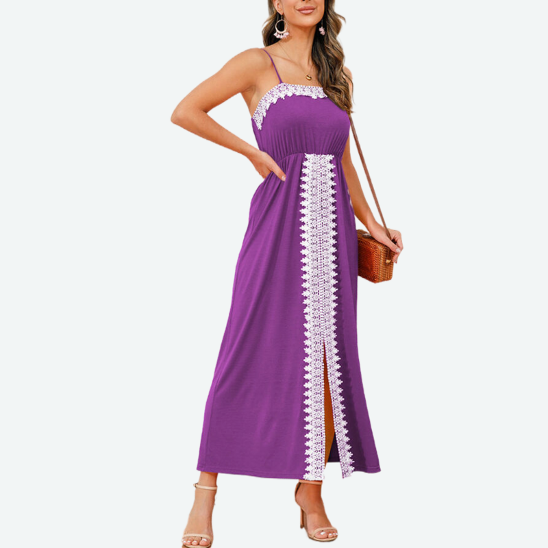 Strap Maxi Dress in Purple