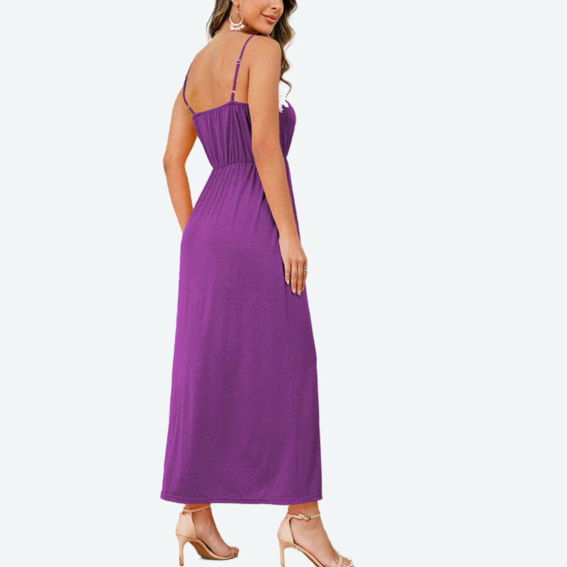Strap Maxi Dress in Purple