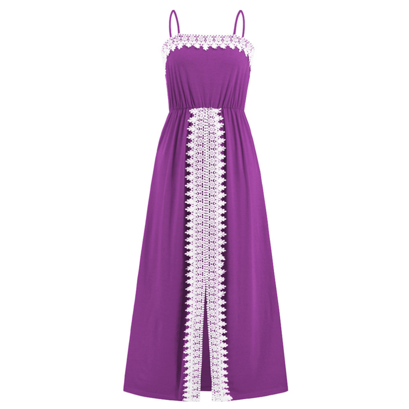 Strap Maxi Dress in Purple