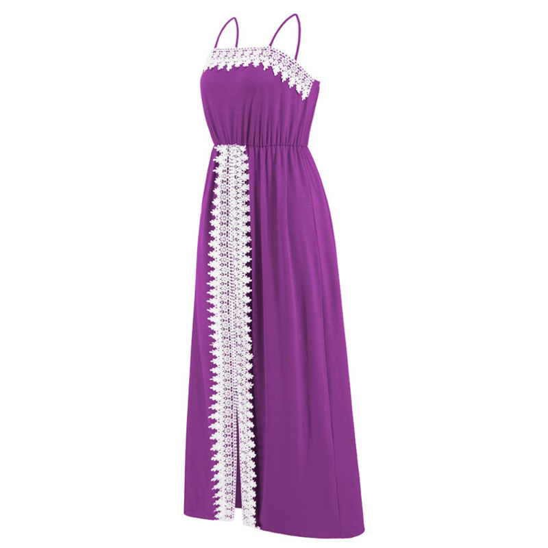 Strap Maxi Dress in Purple