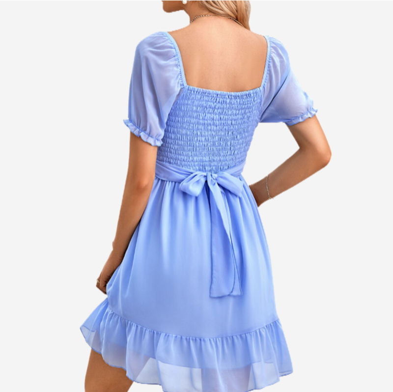 Blue Chiffon Dress