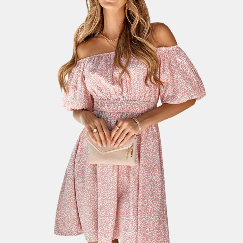 Pink Flower Girl Dresses Off the Shoulder