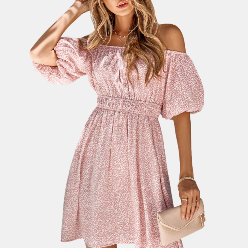 Pink Flower Girl Dresses Off the Shoulder