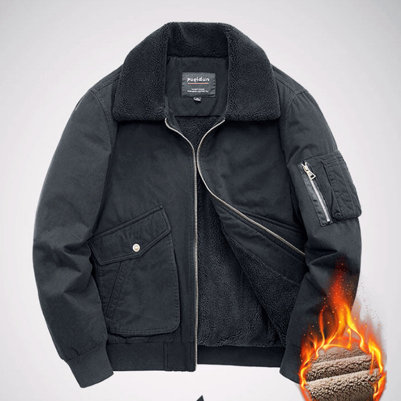 Men's Winter Coat Sherpa Lined Trucker Jacket Warm Bomber