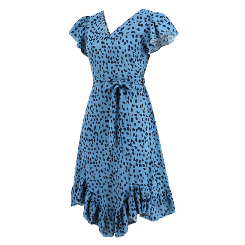 Blue Leopard Dress