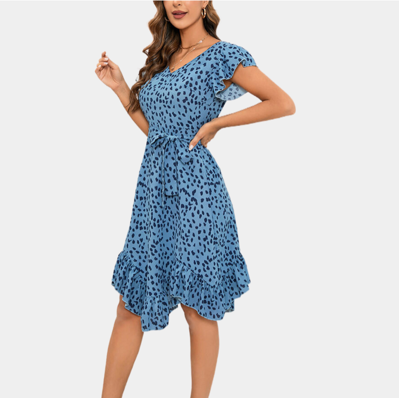 Blue Leopard Dress