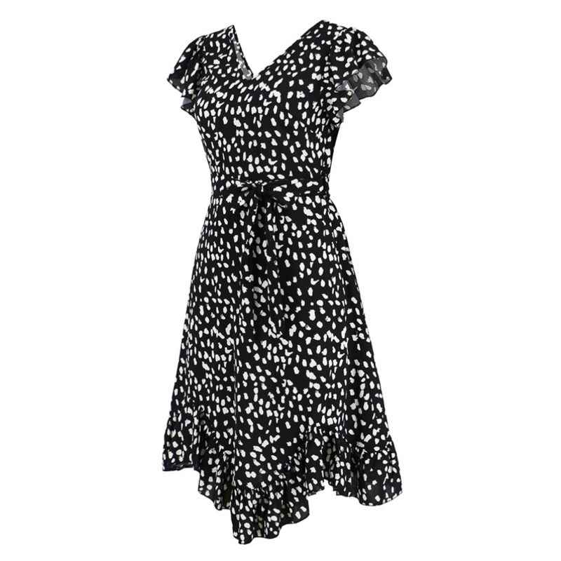 Black Leopard Print Dress