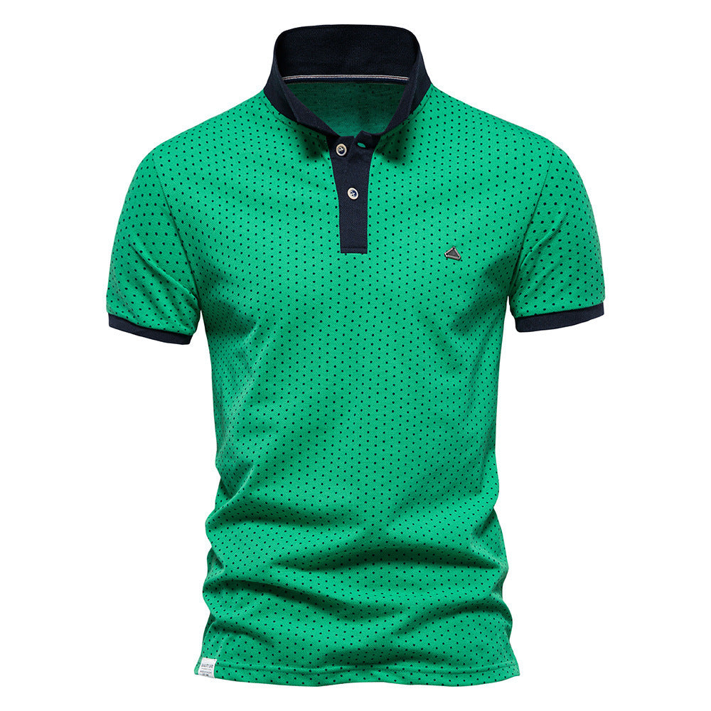 Men's Golf Polo Shirts Casual Short Sleeve Dots