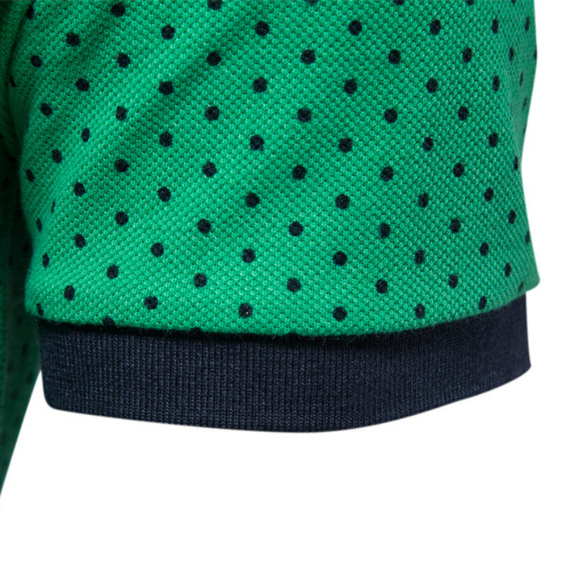 Men's Golf Polo Shirts Casual Short Sleeve Dots