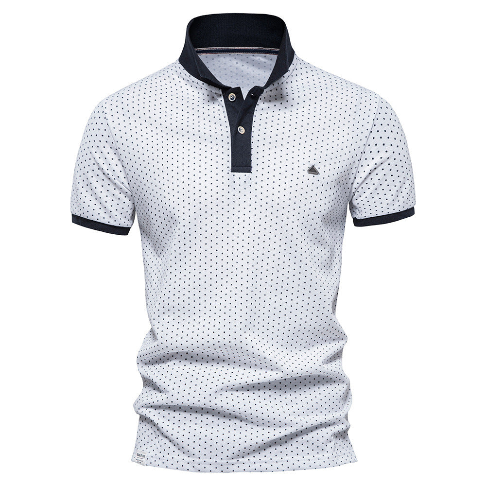 Men's Golf Polo Shirts Casual Short Sleeve Dots
