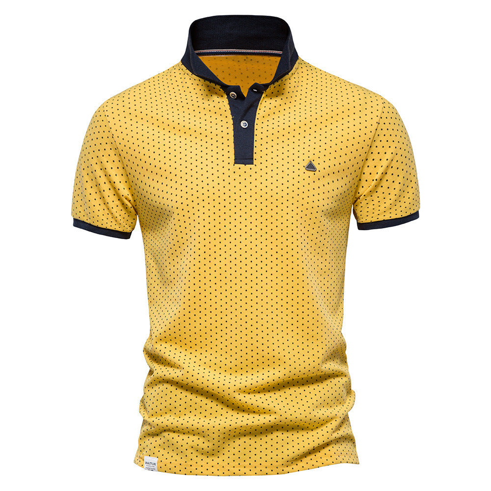 Men's Golf Polo Shirts Casual Short Sleeve Dots