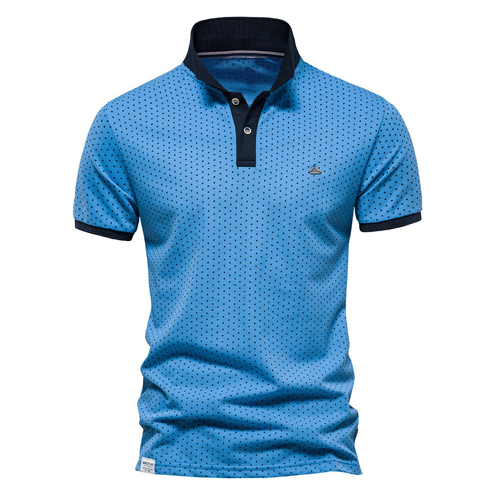 Men's Golf Polo Shirts Casual Short Sleeve Dots