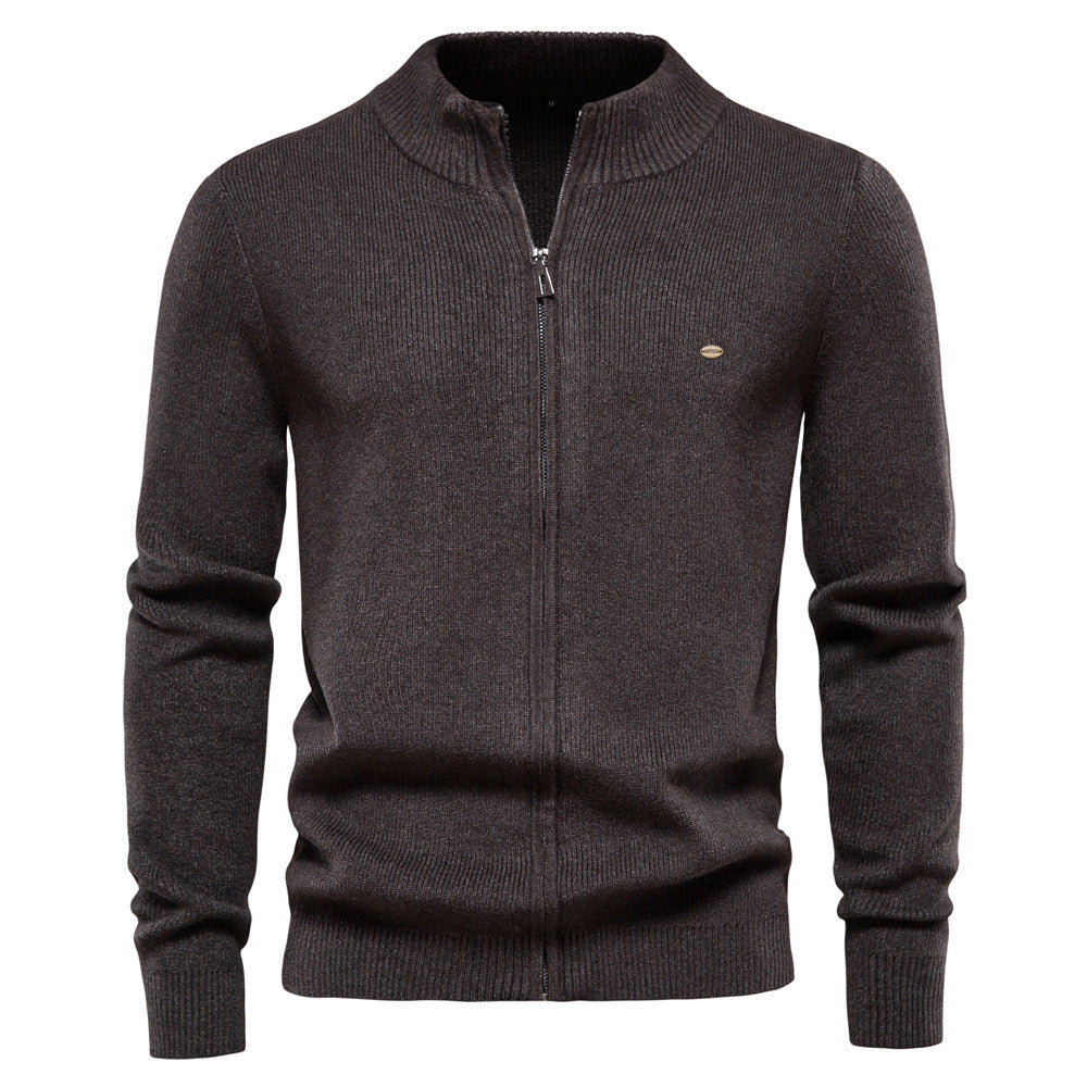 Men's Casual Knitted Cardigan Sweaters With Zipper