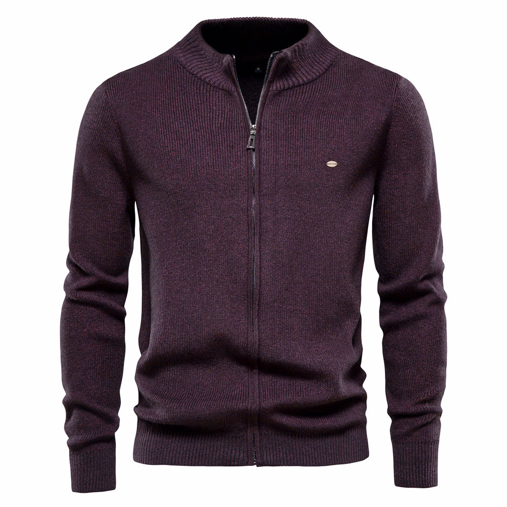 Men's Casual Knitted Cardigan Sweaters With Zipper