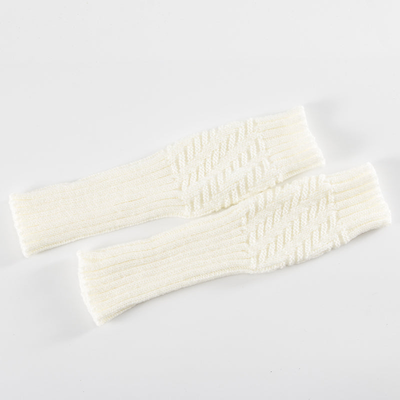 Long Fingerless Gloves White Fashion Aztec Crochet Pattern