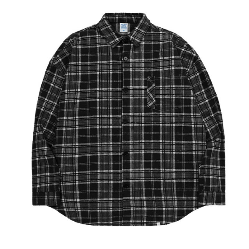 Men's CALIFORNIA Luminous Long Sleeve Shirts Jacket Checks