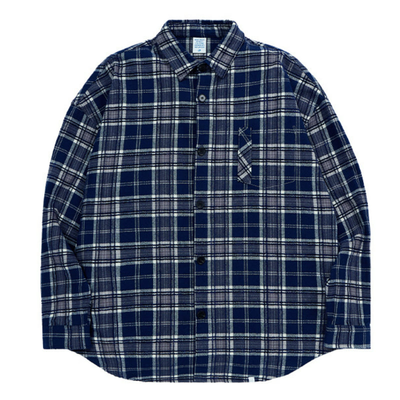 Men's CALIFORNIA Luminous Long Sleeve Shirts Jacket Checks