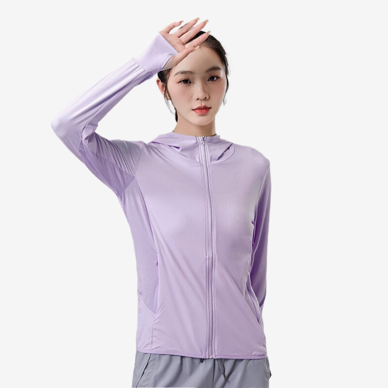 Women's UPF 50+ Sun Protection Jacket Hooded Cooling Shirt with Pockets Hiking Outdoor Performance