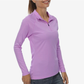 Women's Purple Shirt UPF 50+ with Zipper Collar