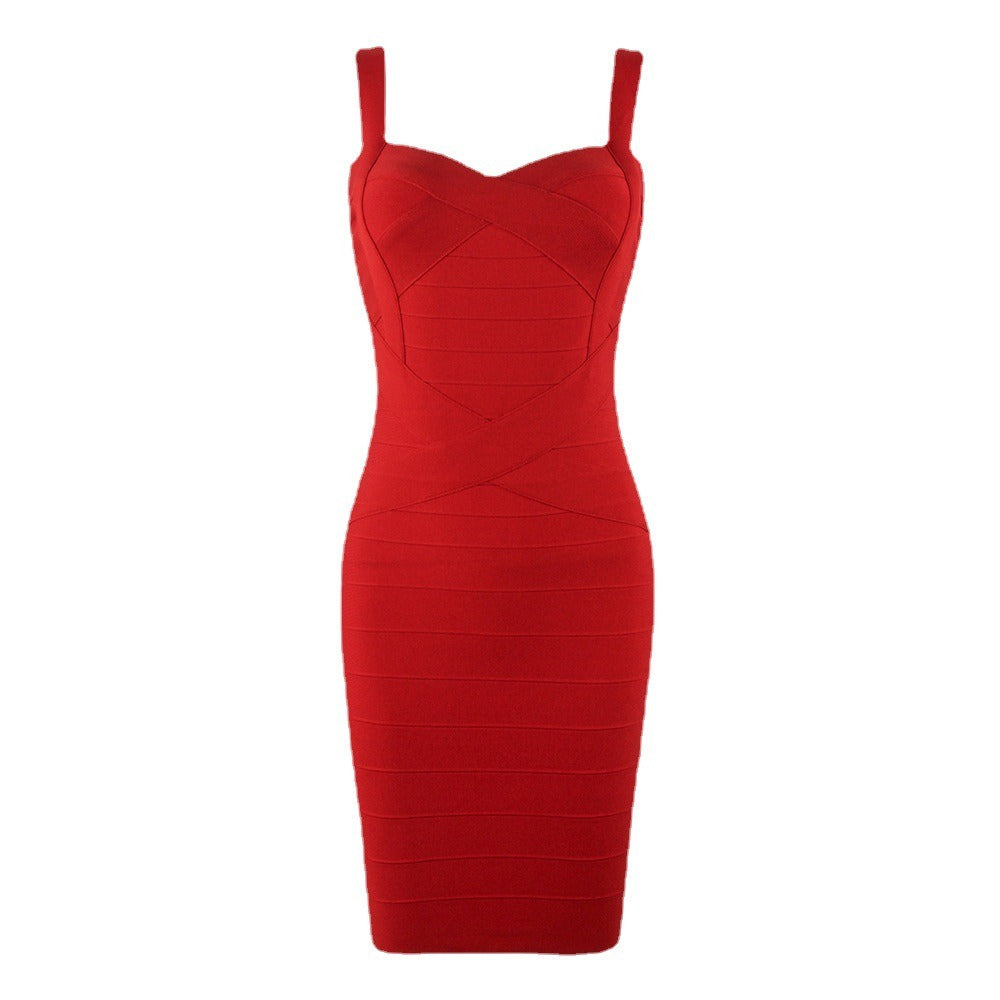 Red Bodycon Dress Midi Length