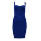 Blue Bodycon Dress Midi Length