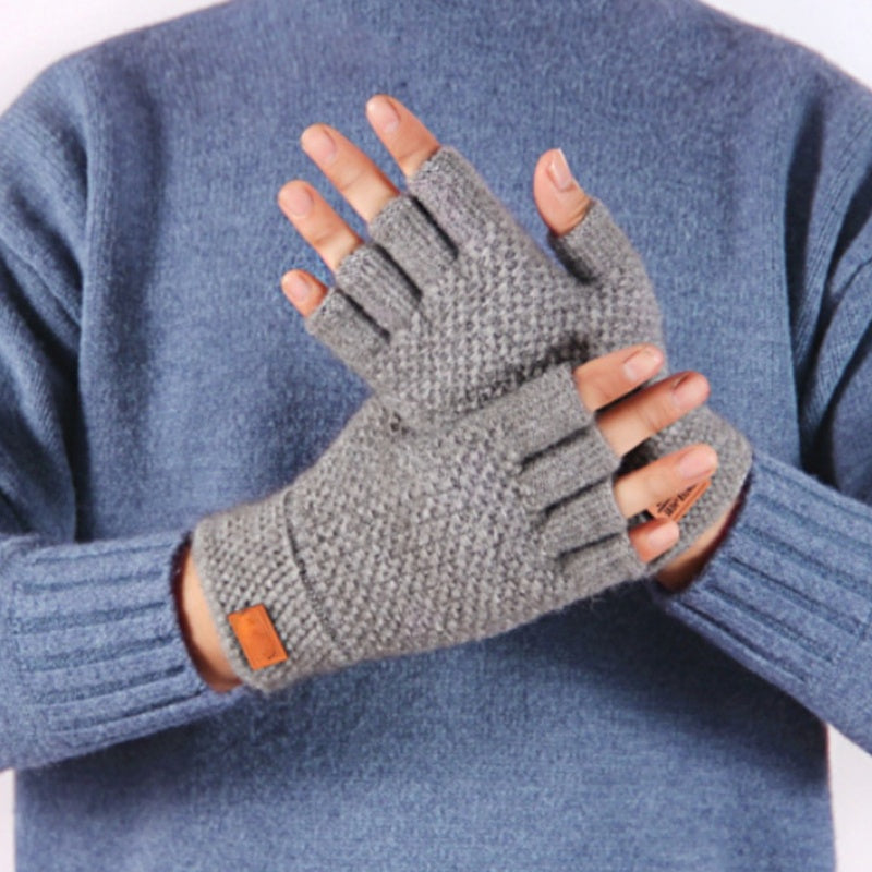 Cashmere Touch Fingerless Gloves Mens and Womens