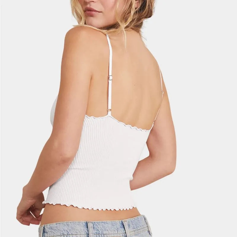 White Spaghetti Strap Crop Top | 3 IN 1