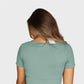Green Crop Top Short Sleeve for Women