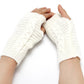 5 Pairs Fingerless Gloves Cable Knitted for Typing