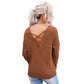 Knit Sweater Backless Sexy Sweater Long Sleeve