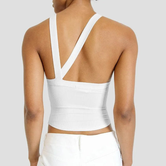 Cropped Tank Top with Tie Back